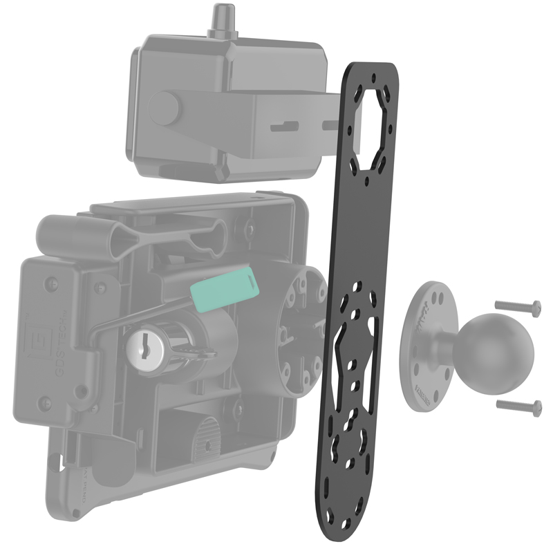 RAM-101-MIC1U Tab-Tite / Tab-Lock Halteklammer (kurz) für Lautsprecher und Mikrophone 3