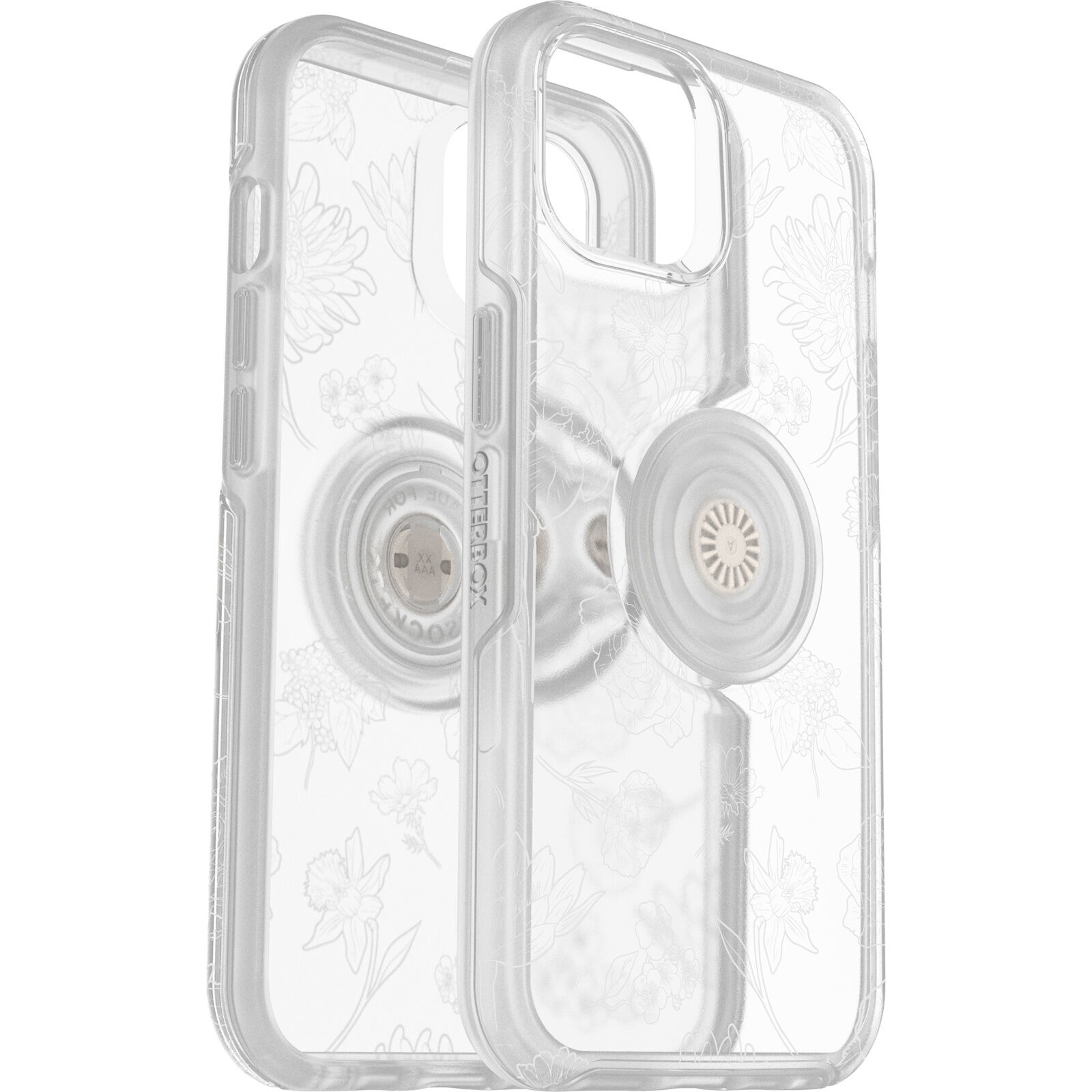 77-89714 OtterBox Symmetry Clear Apple iPhone 14 - Flower of the Month - clear 1
