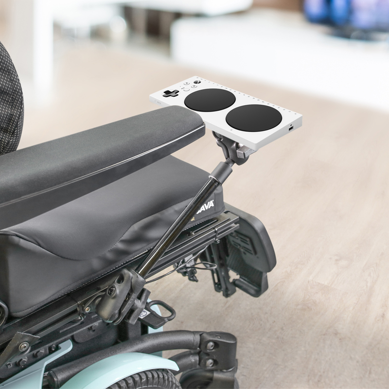 RAM-238-WCT-9-MS2 Rollstuhl-Sitzhalterung für Xbox Adaptive Controller mit Gewinderohr 3