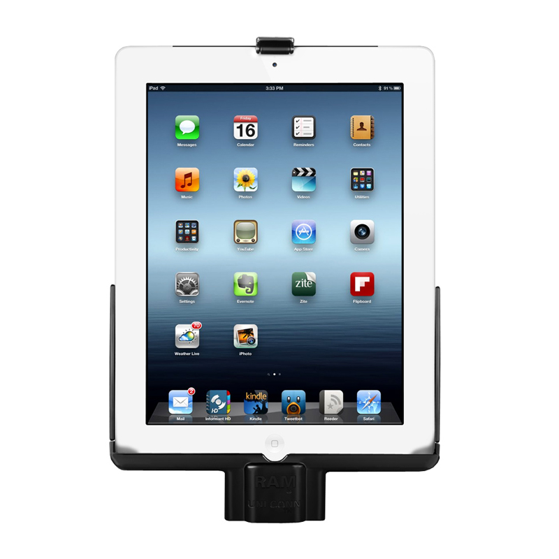 RAM-HOL-AP8DU EZ-Roll'r Halteschale für Apple iPad 1 mit Uni-Conn Connector 0