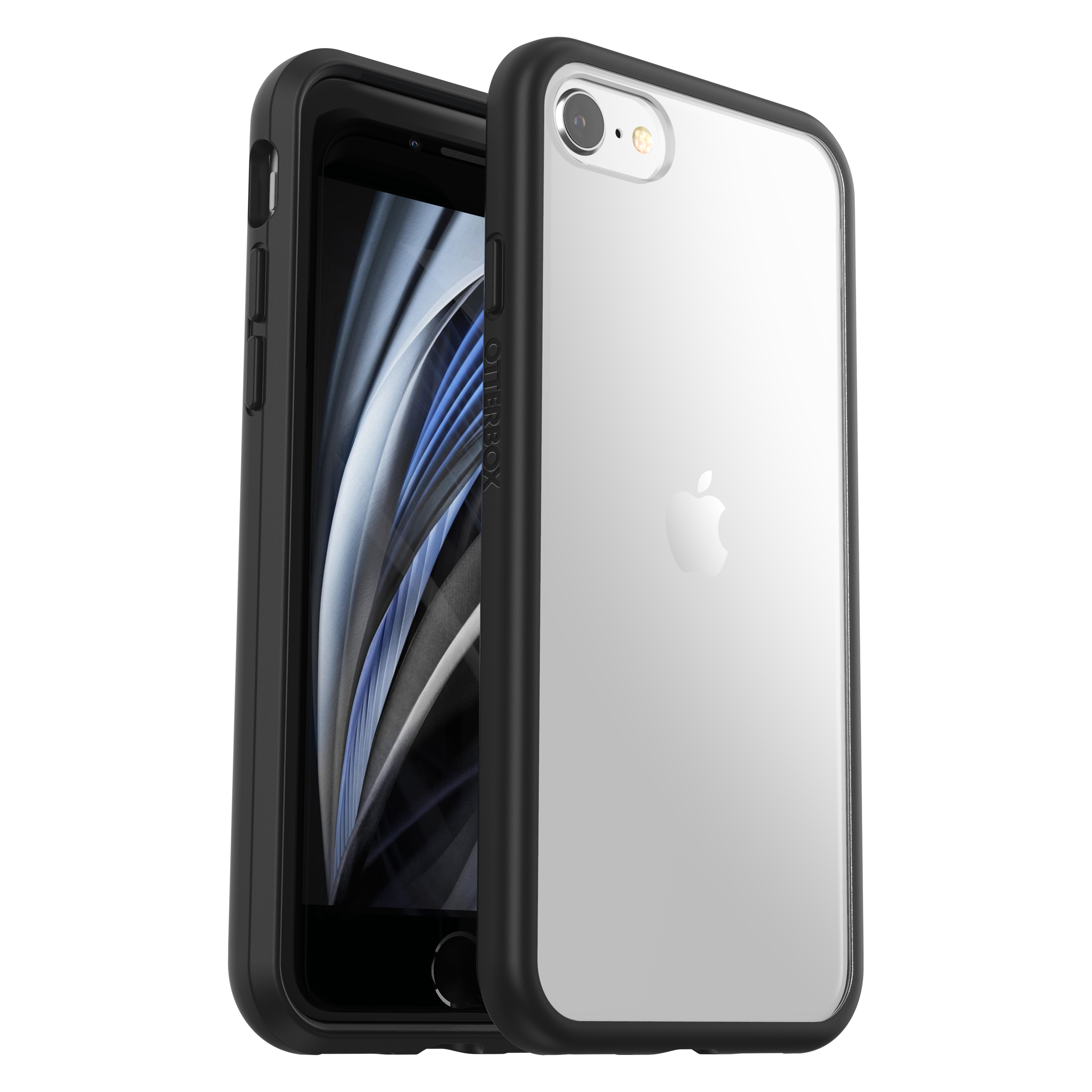 77-81039 OtterBox React Apple iPhone SE (3rd/2nd gen)/8/7 Black Crystal - clear/black - ProPack 1