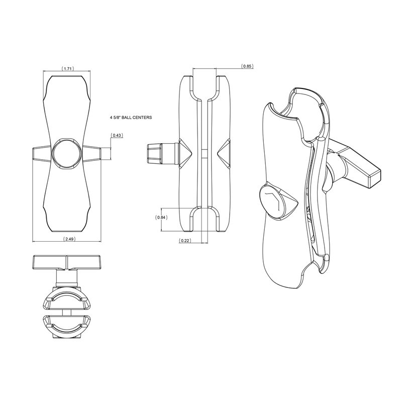 RAM-201U Socket Arm Standard 3