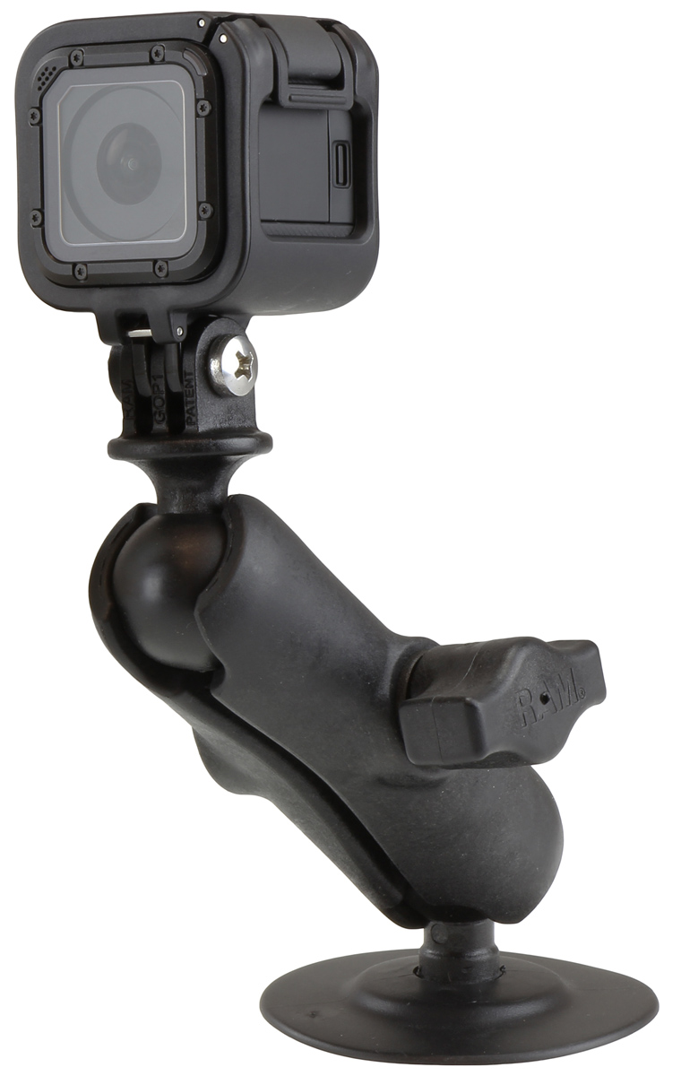 RAP-B-378-202U-GOP1 GoPro Kamerahalterung mit Klebebasis und  Socket Arm 2