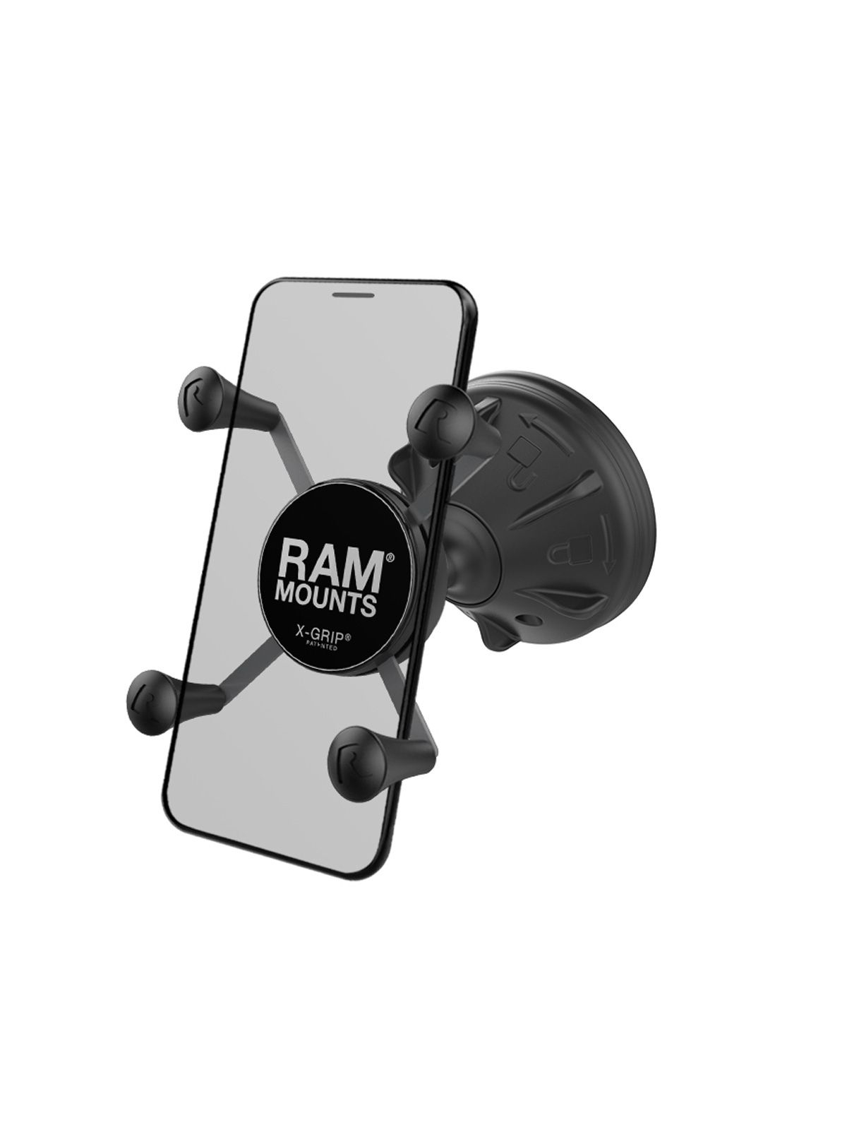 RAP-SB-224-2-UN7U X-Grip Universalhalter für Smartphones mit Mighty-Buddy Saugnapfbasis 2