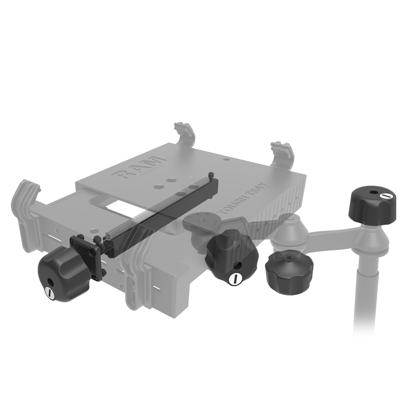 RAM-234-LKU Schließsystem für Tough-Tray Halteschale mit 3 Swing Arm und Tele-Pole Elementen 1