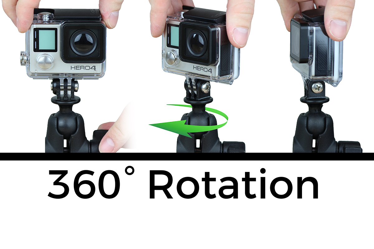 RAP-B-GOP2-A-GOP1U Kugeladapter für GoPro Sockel mit universeller Action-Kamera Halterung 3