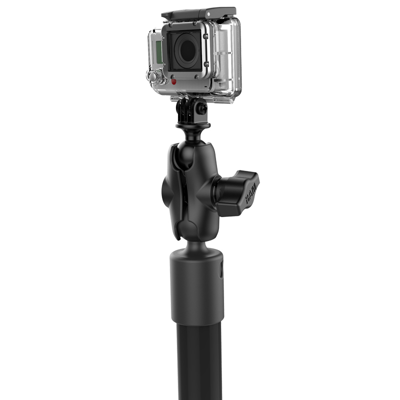 RAP-B-202-GOP1-A-294-18U Aufsteck-Action-Kamerahalterung für Stangen und Rohre mit Tough-Pole Stab, GoPro 2