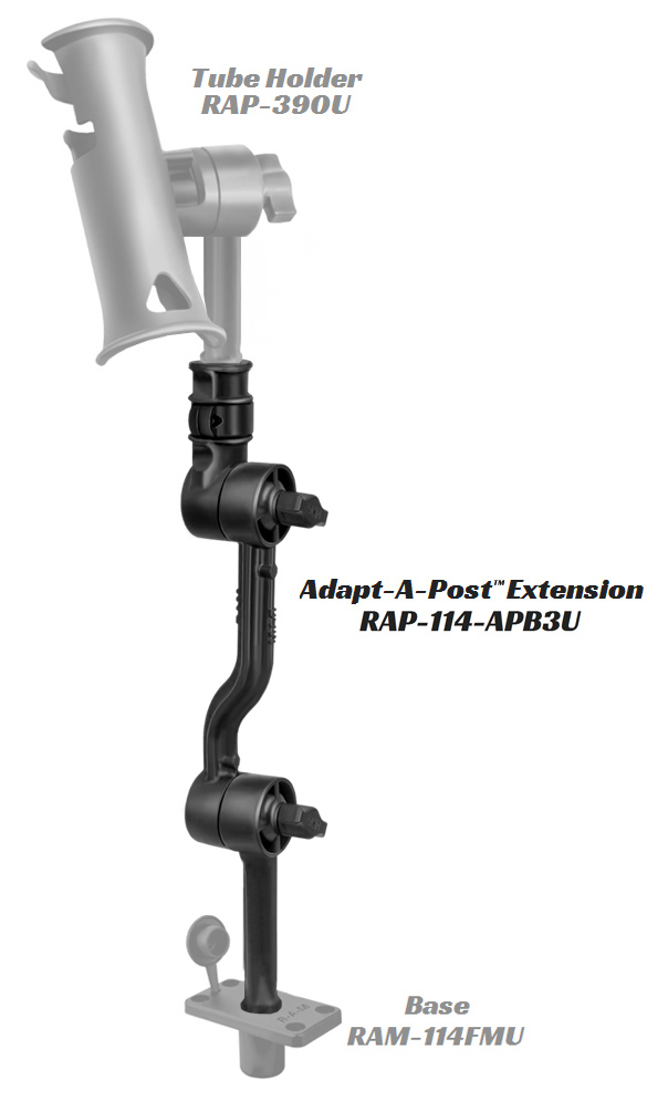 RAP-114-APB3U Adapt-A-Post Adapter mit einstellbarem Verlängerungsarm 2