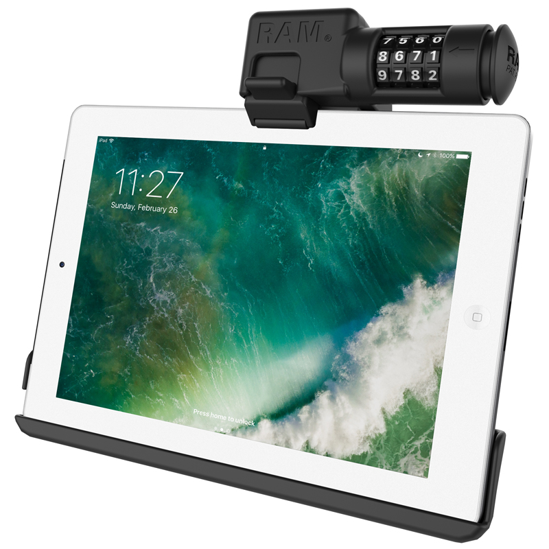 RAM-HOL-AP15CLU Apple iPad 6th Gen, Air 2 Zahlenschloss - Halter , EZ-Roll´r 1