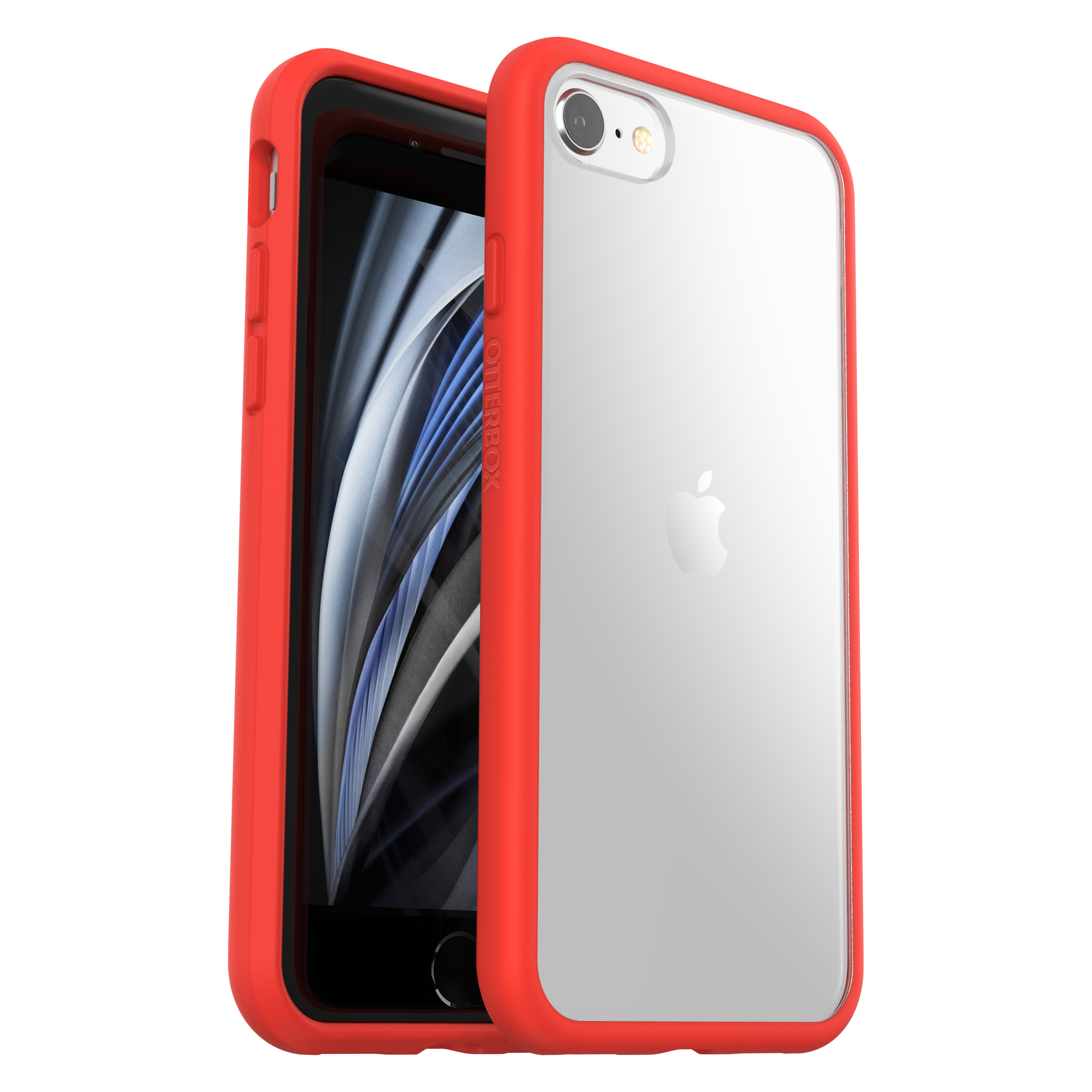 77-81056 OtterBox React Apple iPhone SE (3rd/2nd gen)/8/7 Power Red- clear/red - ProPack 1